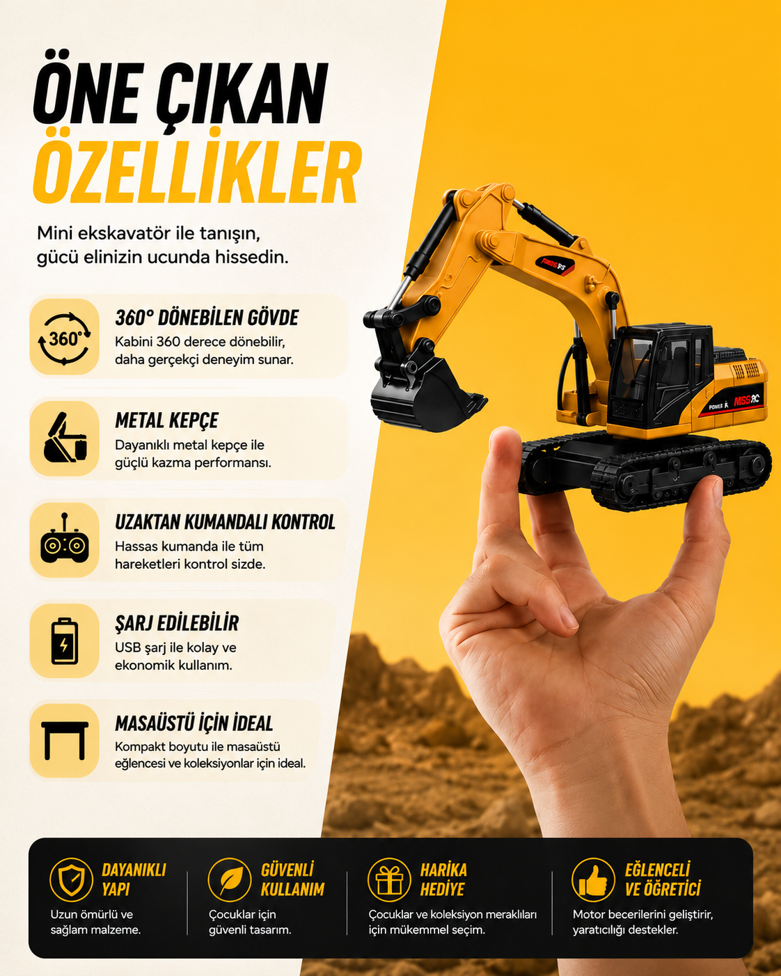KAZMAX® Mini Ekskavatör: Dev Eğlence!